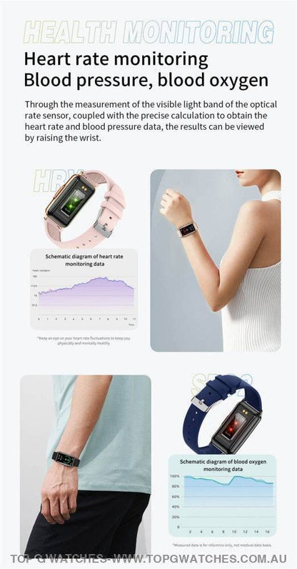 Elegant Light Smart Digital Full Touch Fitness Health Tracker Waterproof Smartwatch - Top G Watches