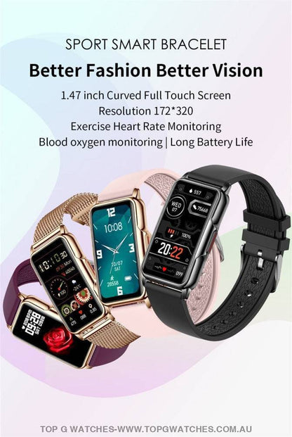 Elegant Light Smart Digital Full Touch Fitness Health Tracker Waterproof Smartwatch - Top G Watches