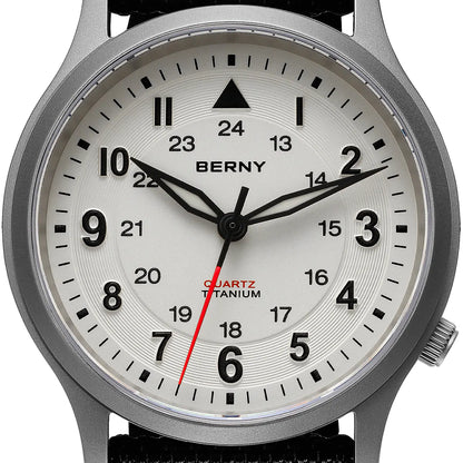 BERNY T2596M Men's Titanium Field Watch | Sapphire Crystal - MIYOTA Quartz