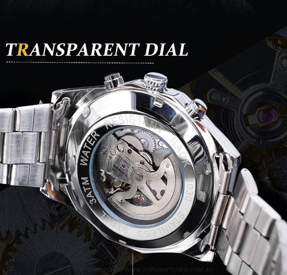 Automatic Mechanical Luxury Forsining Waterproof Self-Wind No Battery Watch - Top G Watches