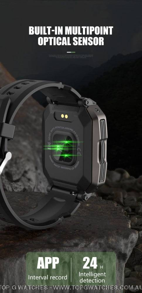 Full Touch Digital Sports Health Blood Pressure Oxygen Fitness Waterproof Smart Watch - Top G Watches