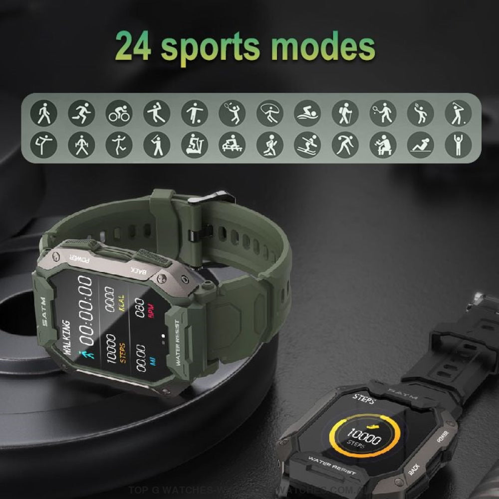 2022 New Full Touch Digital Sports Health Blood Pressure Oxygen Fitness Waterproof Smart Watch - Top G Watches