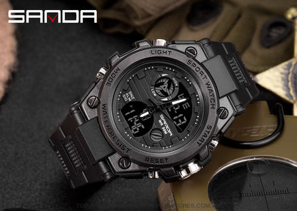 G-Style Shock Sanda Sports Military Dual Shockproof Waterproof Digital Wristwatch Mens Watches