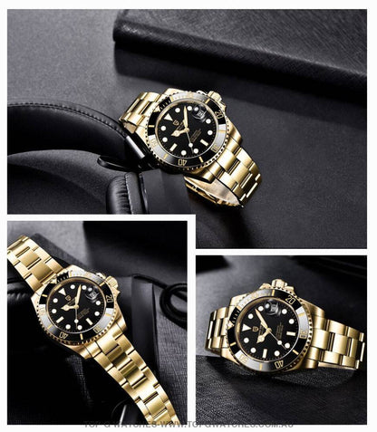 Gold Pagani Design Sapphire Crystal 100M Automatic Mechanical PD-1661 Wrist Watch - Top G Watches