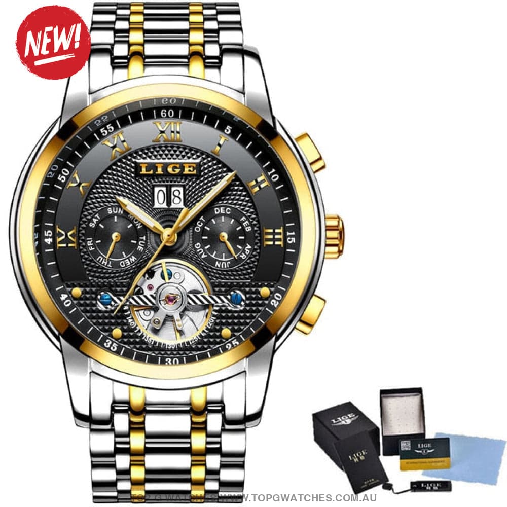 Automatic Lige Elite Luxury Business Waterproof Mechanical Watch - Top G Watches