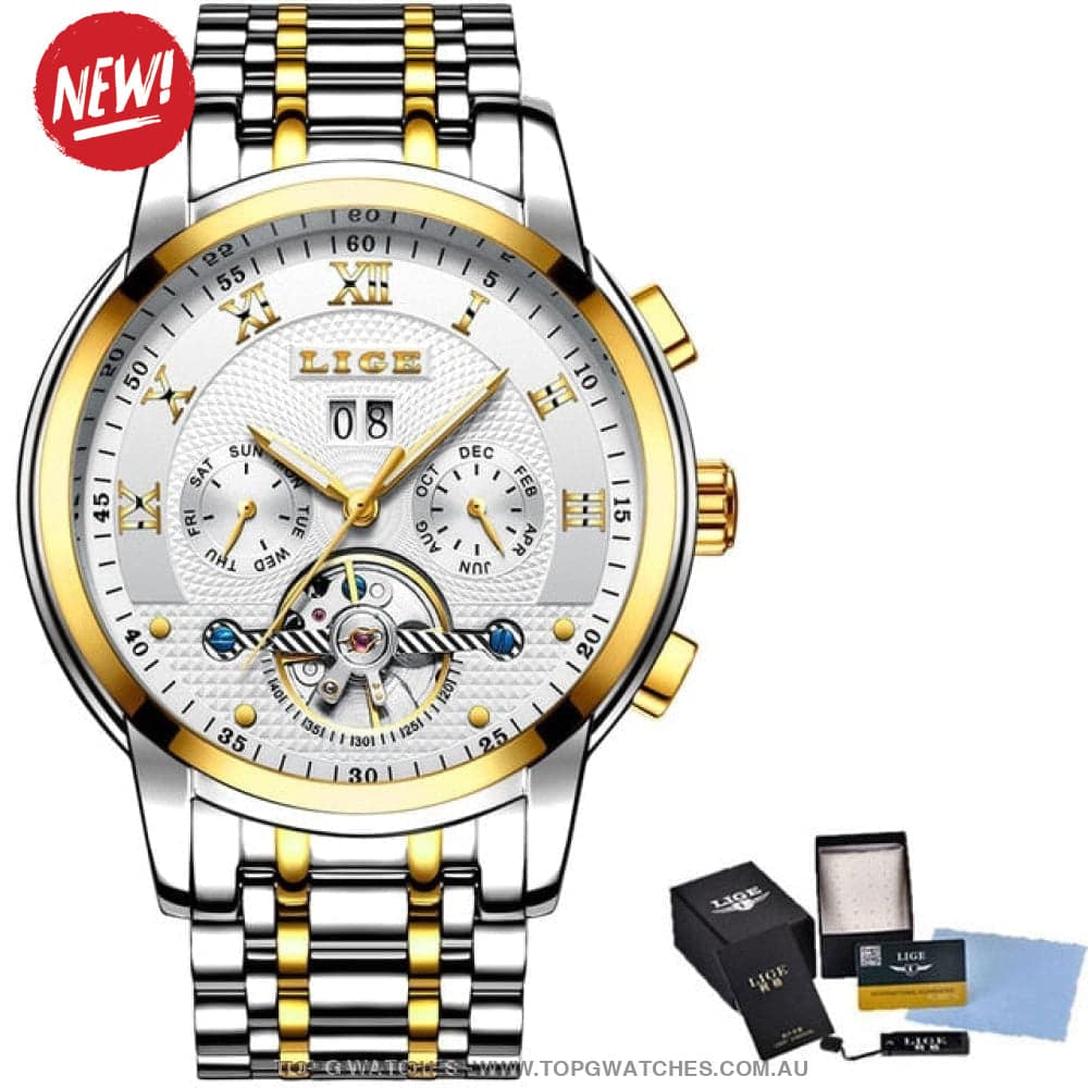 Automatic Lige Elite Luxury Business Waterproof Mechanical Watch - Top G Watches