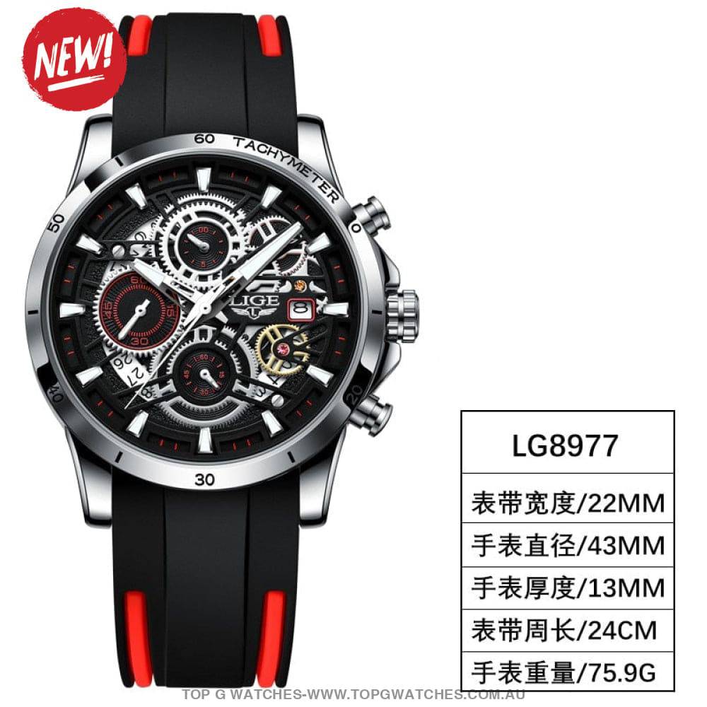 Luxury Lige Business Hollow Sports Waterproof Quartz Men's Military Wristwatch - Top G Watches