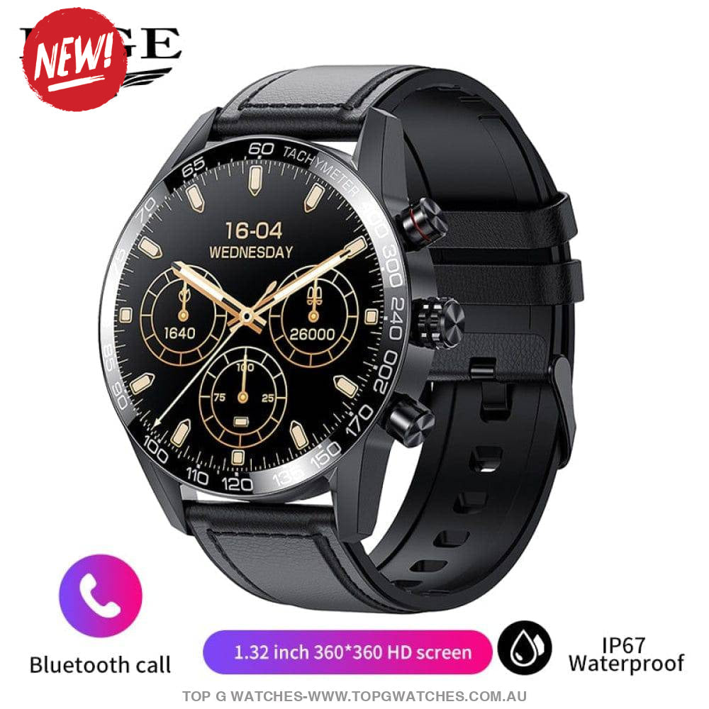 Luxury Lige FULL LED-HD Screen Smart Bluetooth Calling Business Watch - Top G Watches