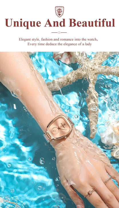 Luxury Poedagar 783 Waterproof Stainless-Steel Quartz Ladies Watch - Top G Watches