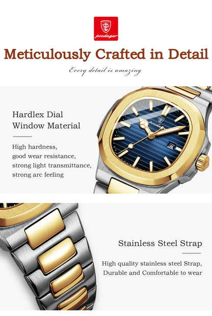 Luxury Poedagar P789 Waterproof Stainless-Steel Quartz Ladies Watch - Top G Watches