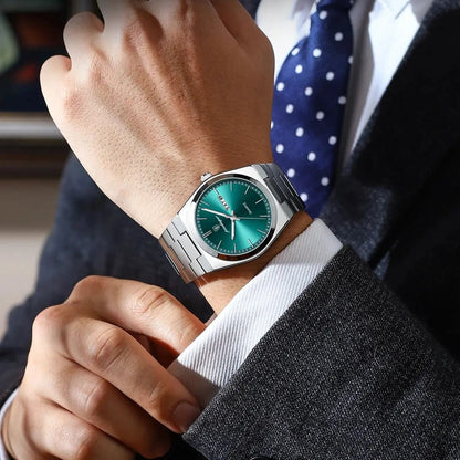 Poedagar Slim Stainless Steel Dress Watch – Integrated Bracelet (Quartz) - Top G Watches