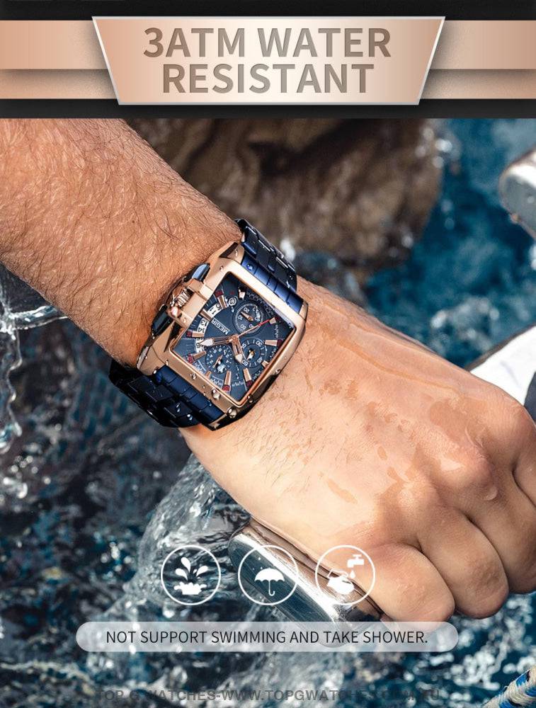Megir Big Dial Stainless Steel Luxury Waterproof Luminous Military Sport Watch - Top G Watches