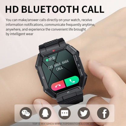 New LIGE Digital Bluetooth Smart HD LED Display Screen Outdoor Sports Fitness Waterproof Smartwatch - Top G Watches