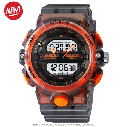New Sports Model Luxury Stryve Digital-Analog Dual Waterproof Sports Watch - Top G Watches