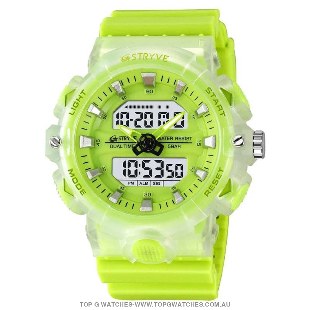 New Sports Model Luxury Stryve Digital-Analog Dual Waterproof Sports Watch - Top G Watches