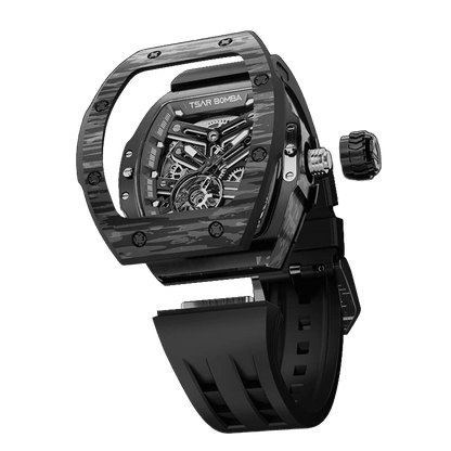 Official Tsar Bomba Atomic-Interchangeable Automatic Carbon Fibre Watch Single Combo Edition - TB8218 - Top G Watches