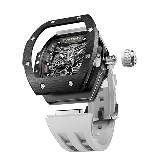 Official Tsar Bomba Atomic-Interchangeable Automatic Watch Carbon Fibre Combo - TB8218 - Top G Watches