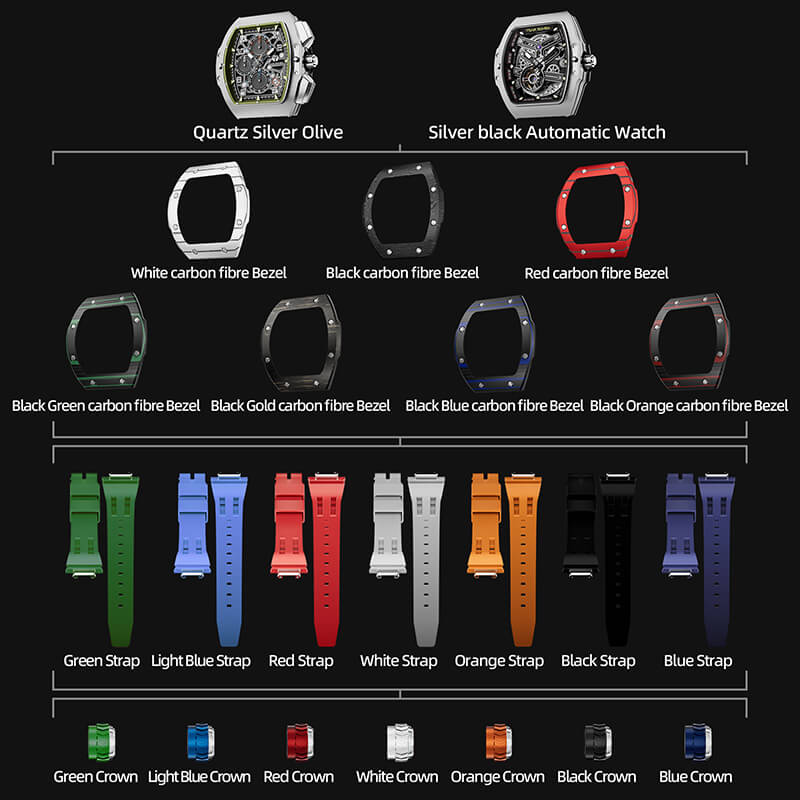 Official TSAR Bomba Atomic-Interchangeable Automatic Watch Combo - TB8218 - Top G Watches