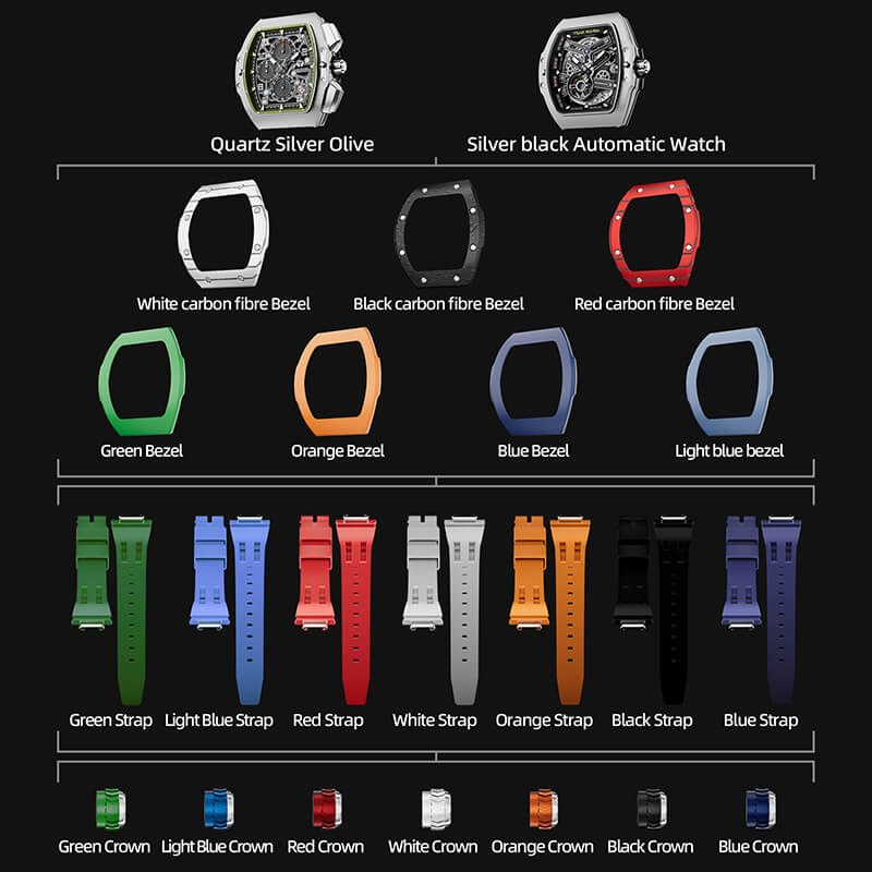 Official TSAR Bomba Atomic-Interchangeable Automatic Watch Combo - TB8218 - Top G Watches