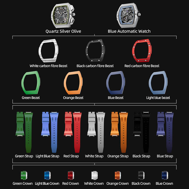 Official TSAR Bomba Atomic-Interchangeable Automatic Watch Combo - TB8218 - Top G Watches