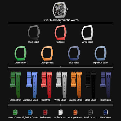 Official Tsar Bomba Atomic-Interchangeable Automatic Watch Fluororubber FKM Combo - TB8218 - Top G Watches