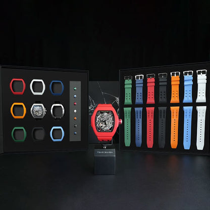 Official Tsar Bomba Atomic-Interchangeable Automatic Watch Fluororubber FKM Combo - TB8218 - Top G Watches