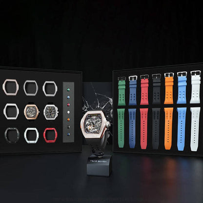 Official TSAR BOMBA Atomic-Interchangeable DIY Diamond Automatic Watch - TB8218D Multi-7 & Twin Combo - Top G Watches