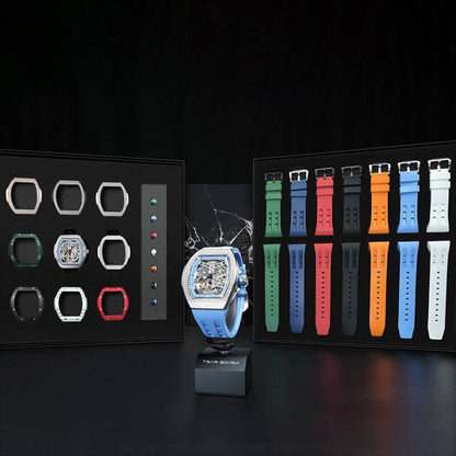 Official TSAR BOMBA Atomic-Interchangeable DIY Diamond Automatic Watch - TB8218D Multi-7 & Twin Combo - Top G Watches