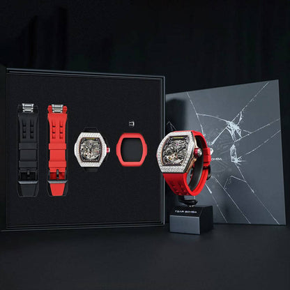 Official TSAR BOMBA Atomic-Interchangeable DIY Diamond Automatic Watch - TB8218D Multi-7 & Twin Combo - Top G Watches