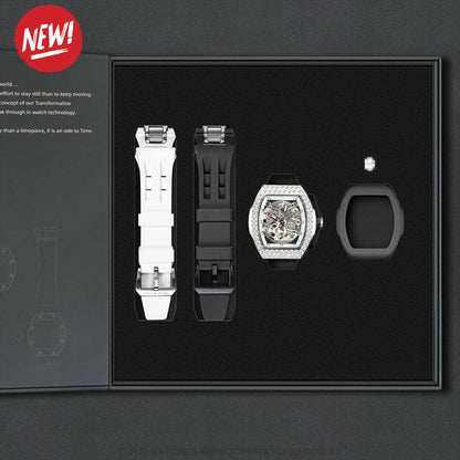 Official TSAR BOMBA Atomic-Interchangeable DIY Diamond Automatic Watch - TB8218D Multi-7 & Twin Combo - Top G Watches