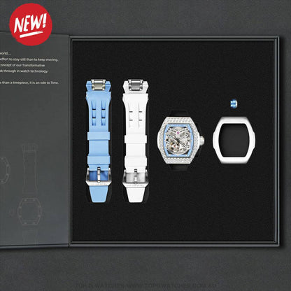 Official TSAR BOMBA Atomic-Interchangeable DIY Diamond Automatic Watch - TB8218D Multi-7 & Twin Combo - Top G Watches