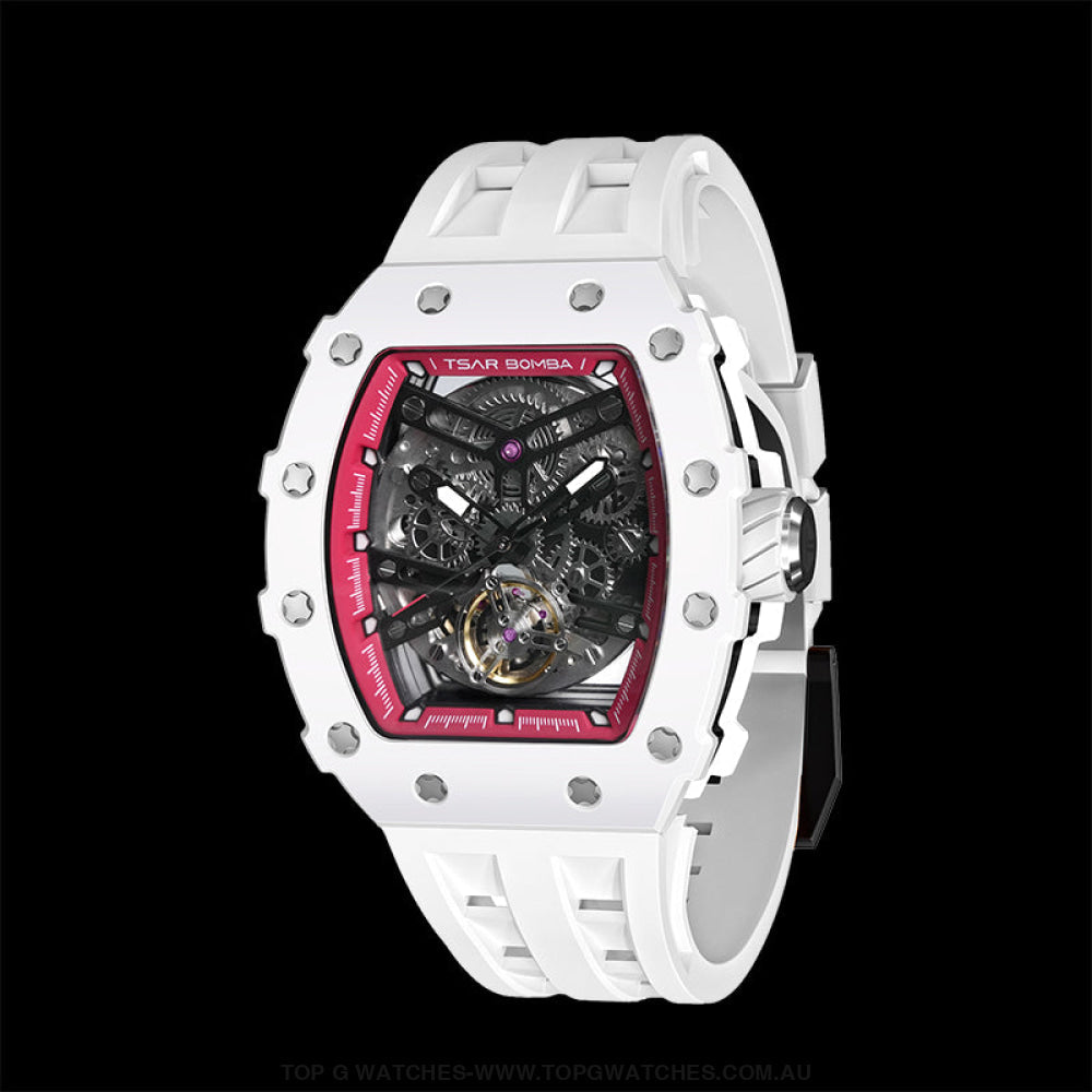 Official TSAR Bomba Automatic Mechanical Luxury Ceramic Watch TB8208C - Top G Watches