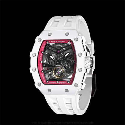 Official TSAR Bomba Automatic Mechanical Luxury Ceramic Watch TB8208C - Top G Watches