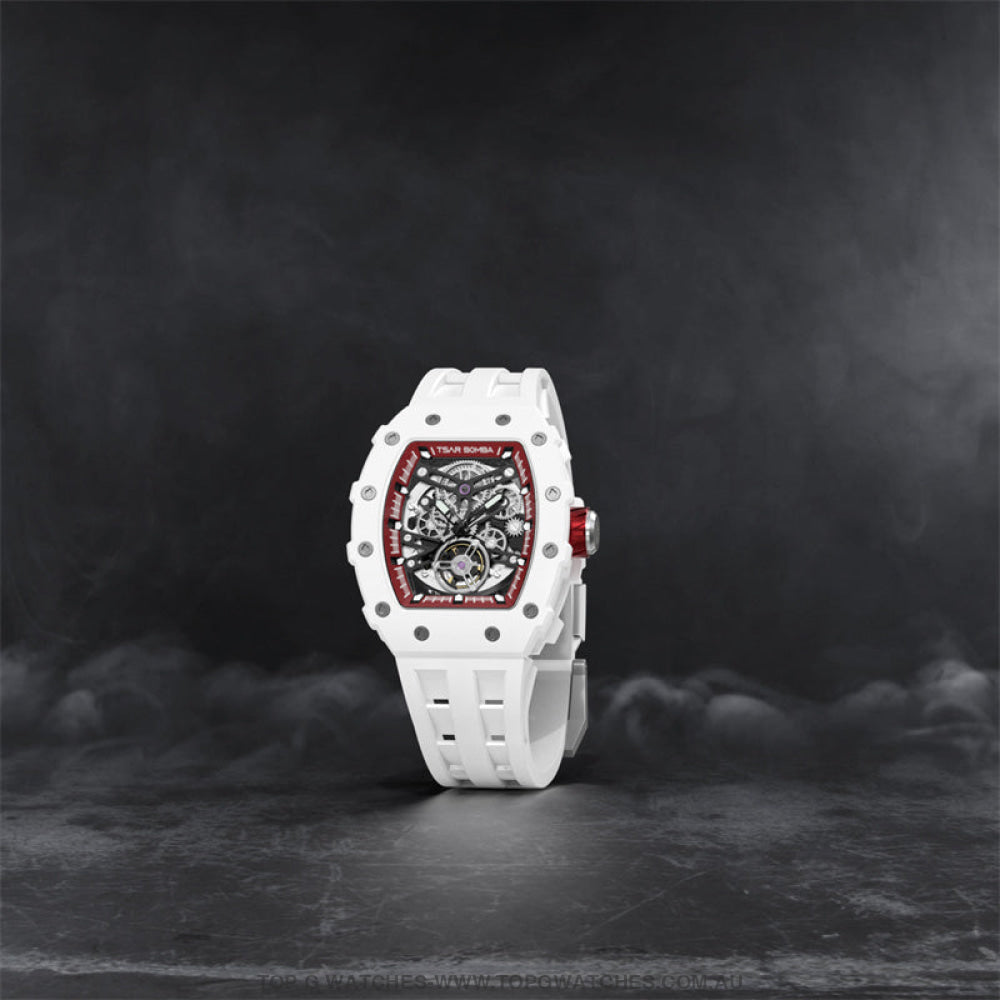 Official TSAR Bomba Automatic Mechanical Luxury Ceramic Watch TB8208C - Top G Watches