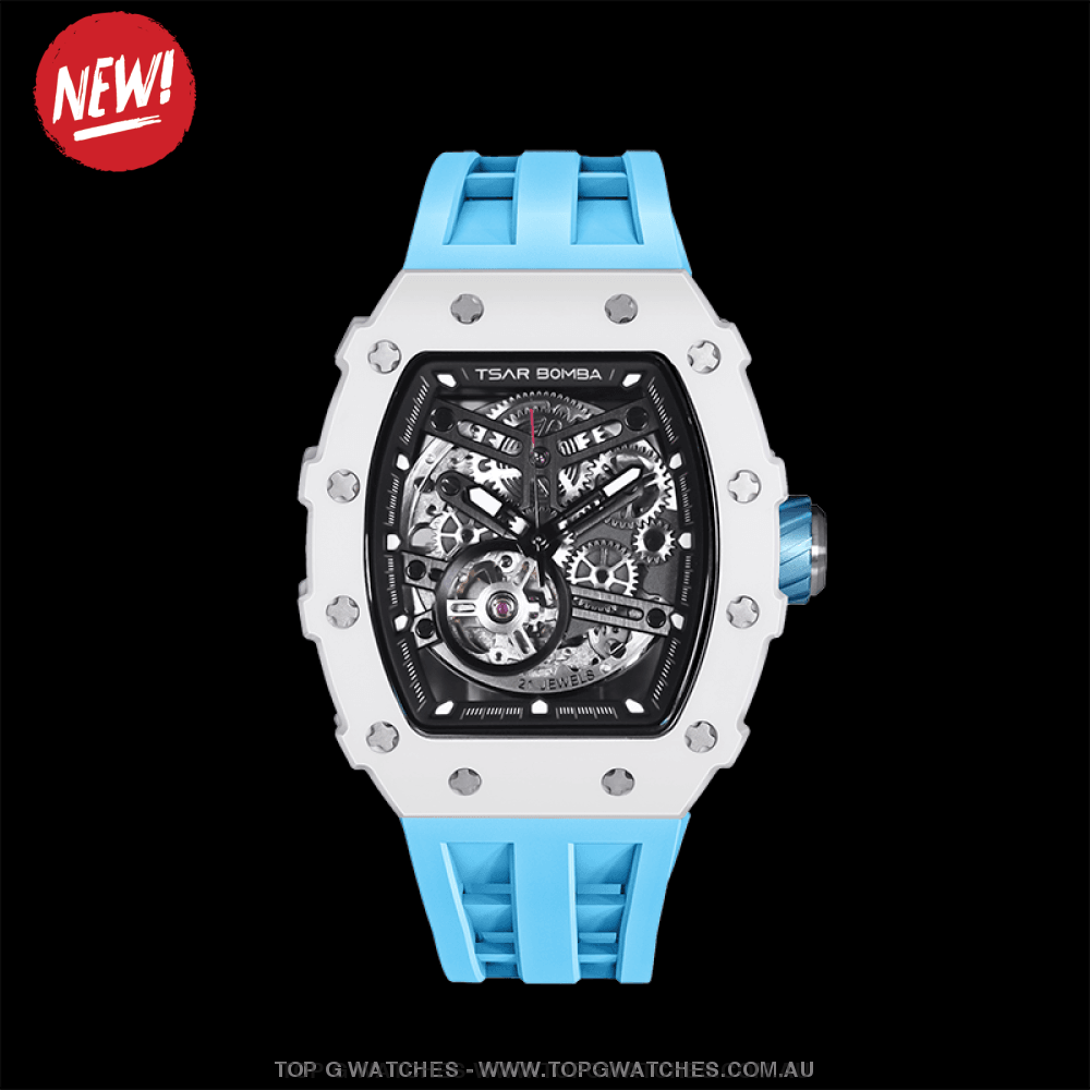 Official TSAR Bomba Automatic Mechanical Luxury Ceramic Watch TB8208C - Top G Watches