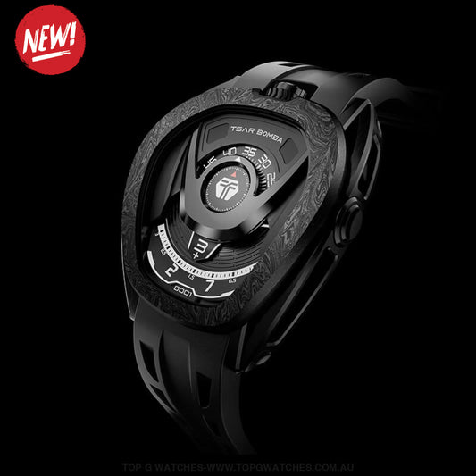 Interchangeable Chivalry Automatic Watch Tb8213 Carbon Fiber Black