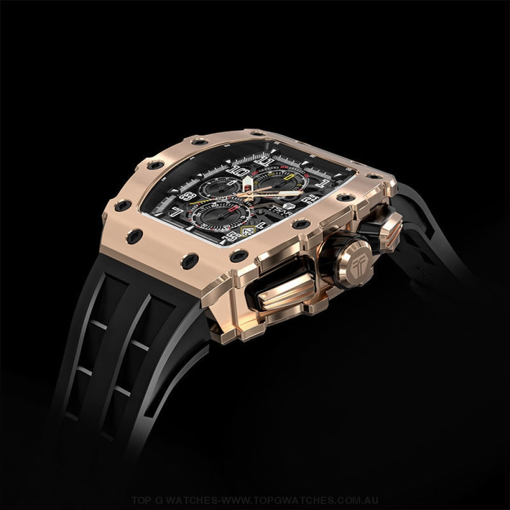 Official TSAR Bomba Stainless Steel Quartz Movement Waterproof Watch TB8204Q - Top G Watches