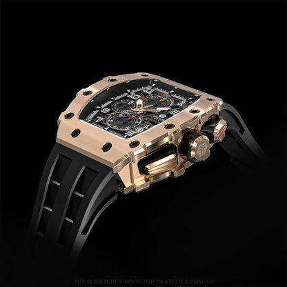 Official TSAR Bomba Stainless Steel Quartz Movement Waterproof Watch TB8204Q - Top G Watches