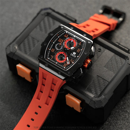 Official TSAR Bomba Stainless Steel Quartz Movement Waterproof Watch TB8204Q - Top G Watches