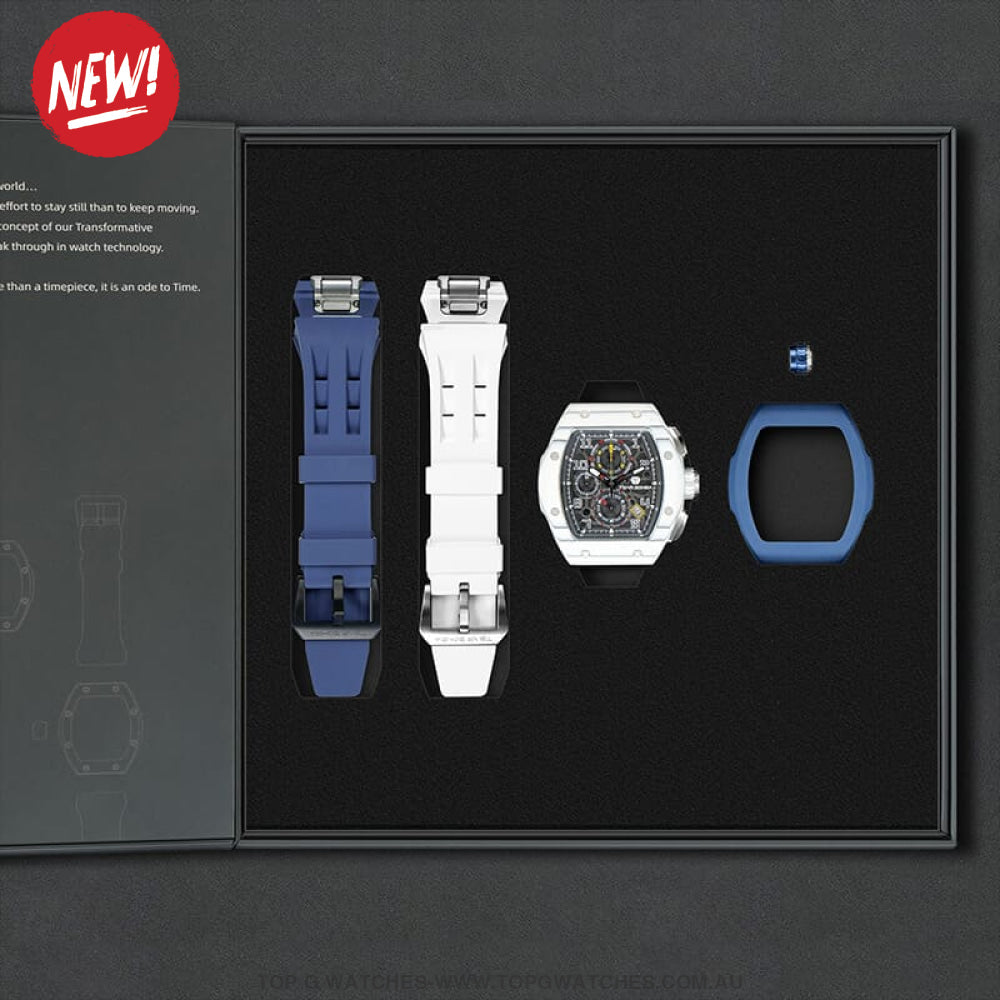 Official TSAR Bomba Interchangeable Seiko VK67 Mechanical Watch - TB8214 Dual Combo - Top G Watches