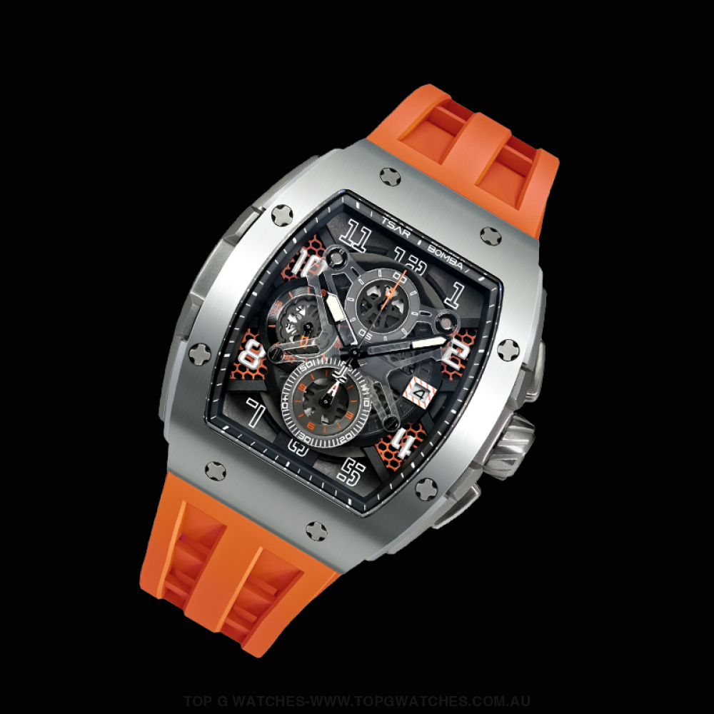 Official TSAR Bomba Quartz Waterproof Mechanical Watch TB8211Q - Top G Watches