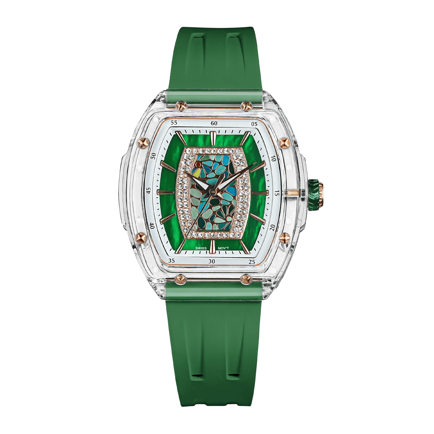 Official Tsar Bomba Swiss Acrylic Elemental Ladies Series Watch - TB8219 Nucleus Femme 02 - Top G Watches