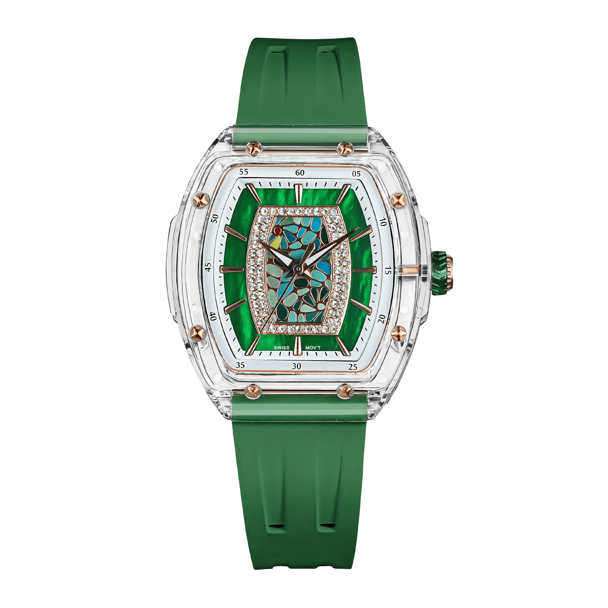 Official Tsar Bomba Swiss Acrylic Elemental Ladies Series Watch - TB8219 Nucleus Femme 02 - Top G Watches