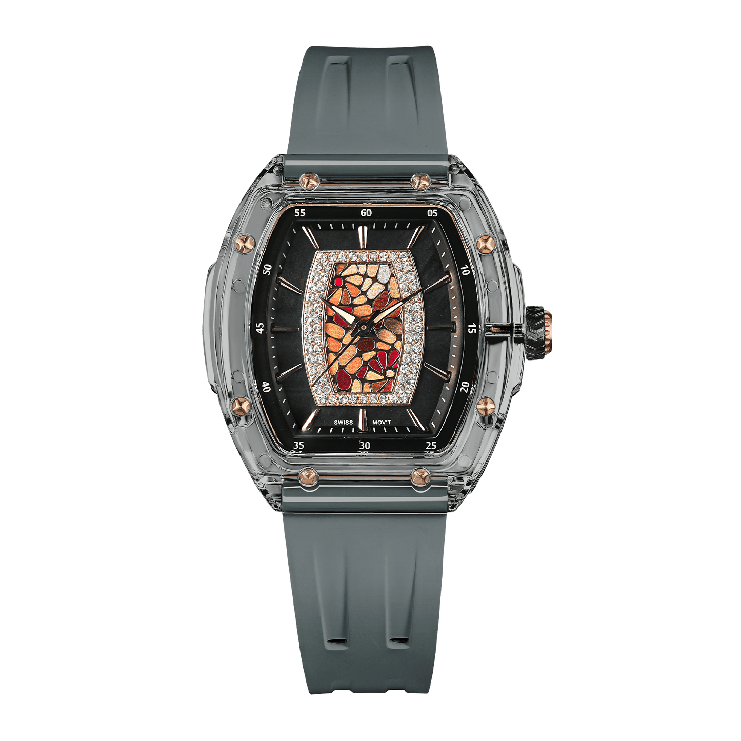 Official Tsar Bomba Swiss Acrylic Elemental Ladies Series Watch - TB8219 Nucleus Femme 02 - Top G Watches