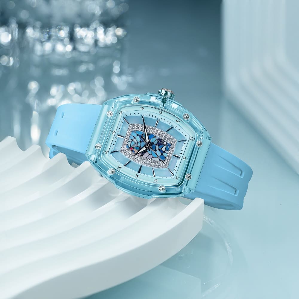 Official Tsar Bomba Swiss Acrylic Elemental Ladies Series Watch - TB8219 Nucleus Femme 02 - Top G Watches