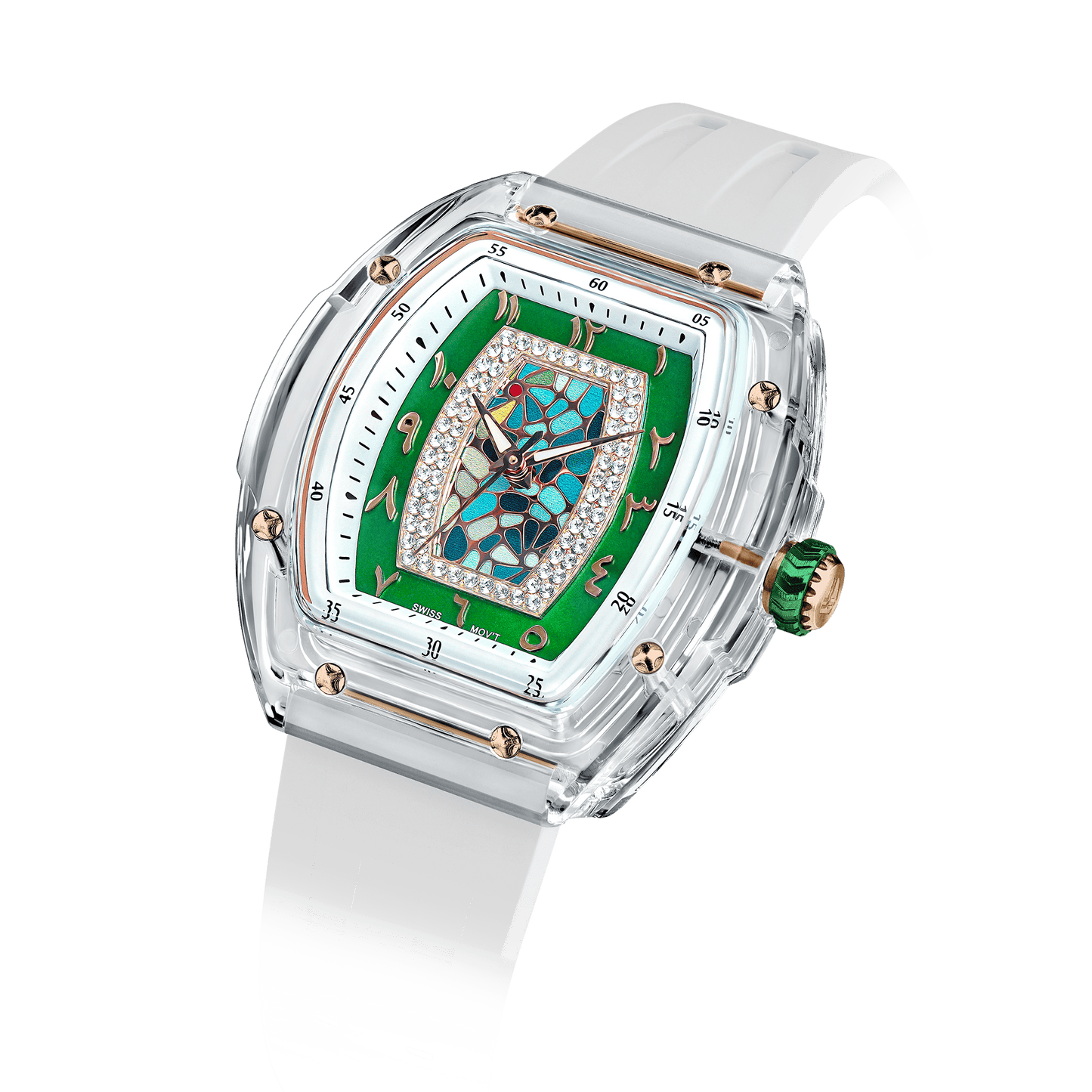 Official Tsar Bomba Swiss Acrylic Elemental Ladies Series Watch - TB8219 Nucleus Femme 02 - Top G Watches