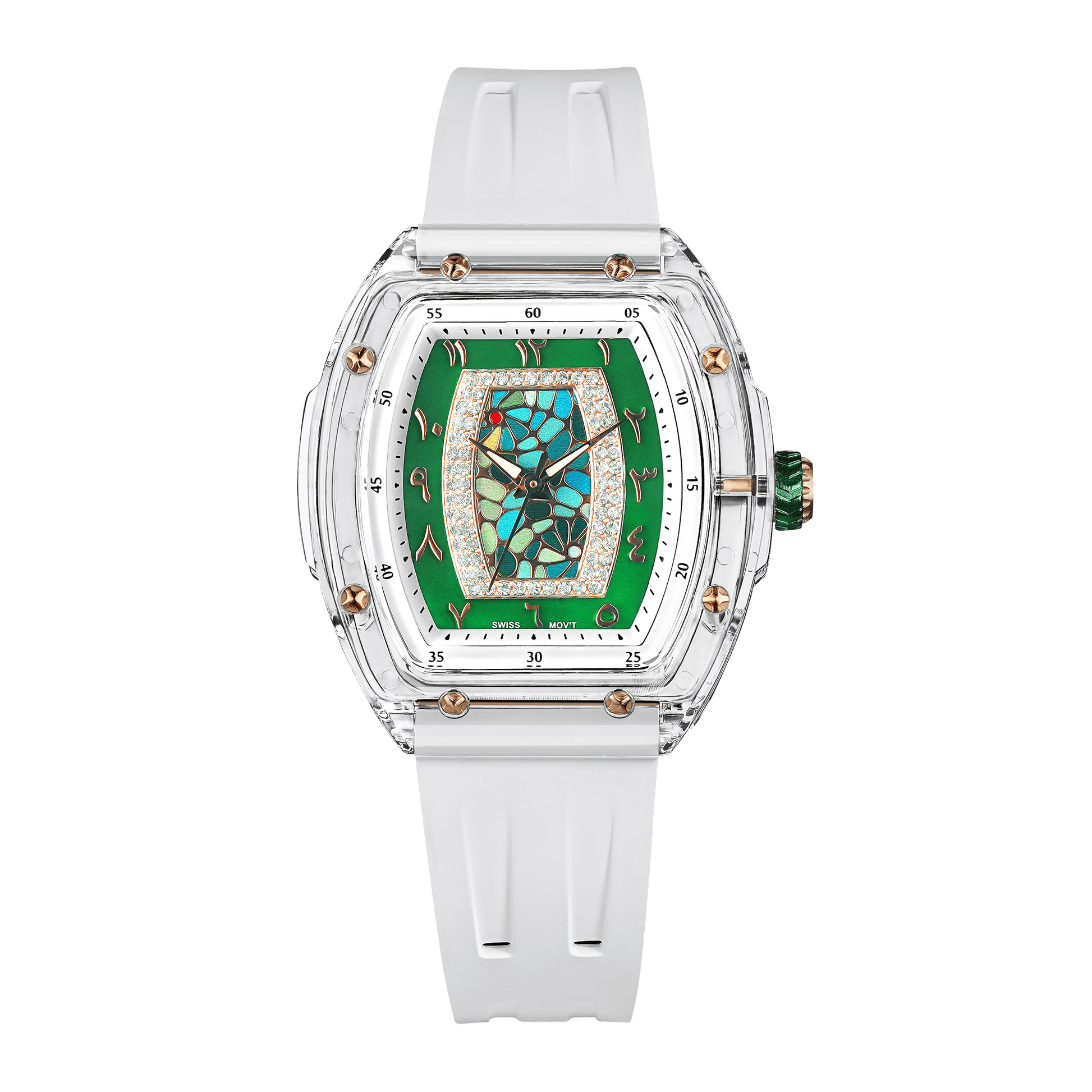 Official Tsar Bomba Swiss Acrylic Elemental Ladies Series Watch - TB8219 Nucleus Femme 02 - Top G Watches