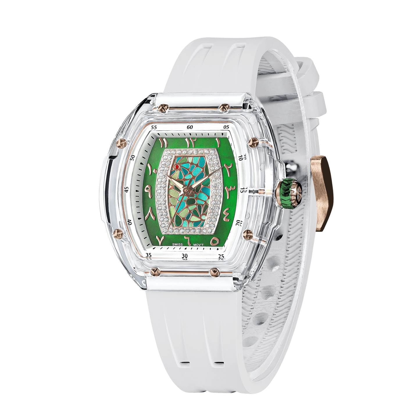 Official Tsar Bomba Swiss Acrylic Elemental Ladies Series Watch - TB8219 Nucleus Femme 02 - Top G Watches