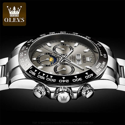 New OLEVS Automatic Mechanical Self Wind Luminous Chronograph Wristwatch - Top G Watches