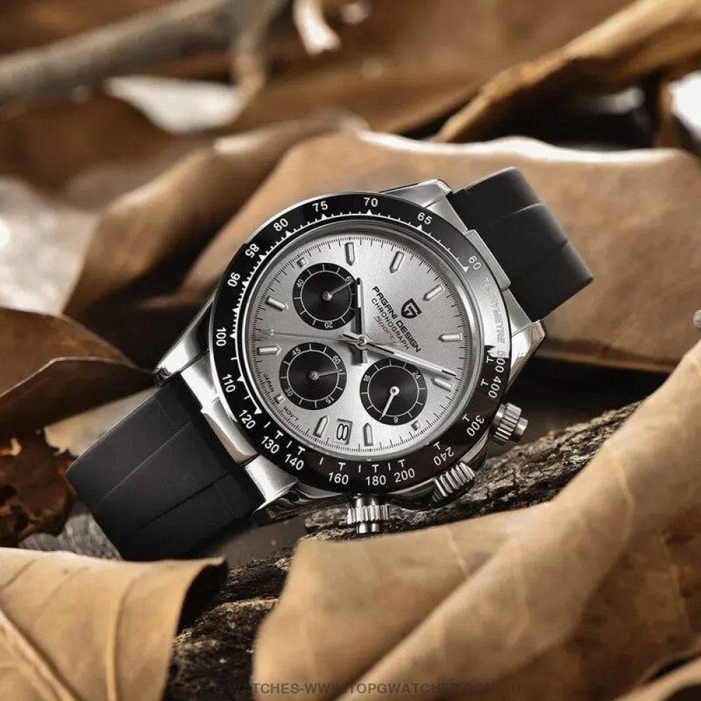 Elite Automatic Mechanical Pagani-Design Sapphire Glass Japan Chronograph 100m Waterproof Wristwatch - Top G Watches